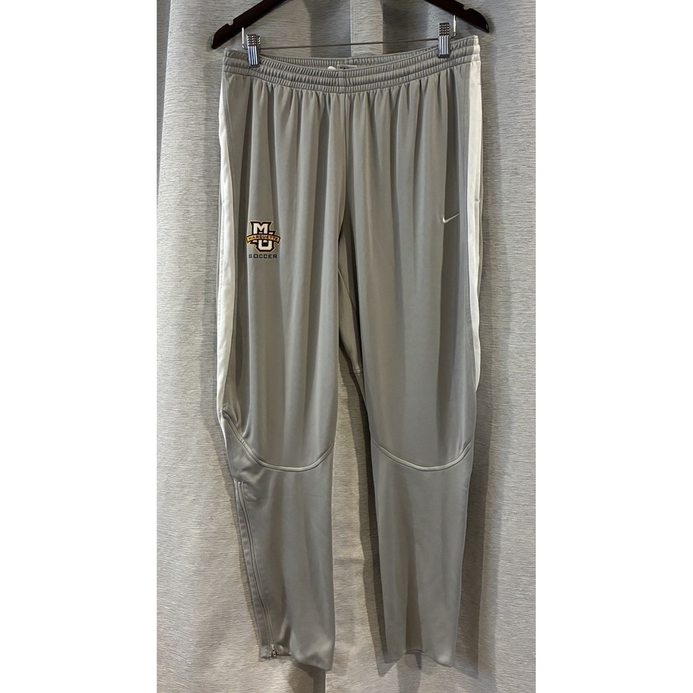 Nike Team Fit Dry Marquette Soccer team performance sweatpants Size Large Gray